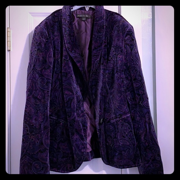 Lafayette 148 New York Jackets & Blazers - Lafayette 148 purple velour blazer